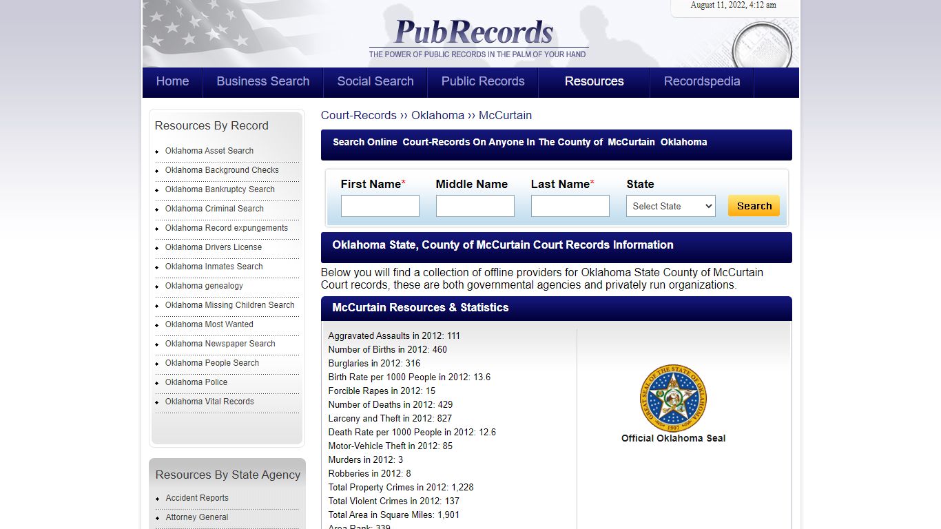McCurtain County, Oklahoma Court Records